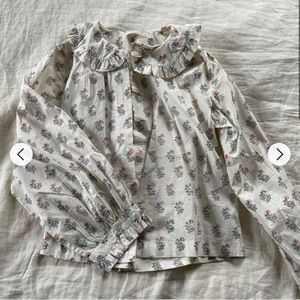 Doen ruffle collar blouse